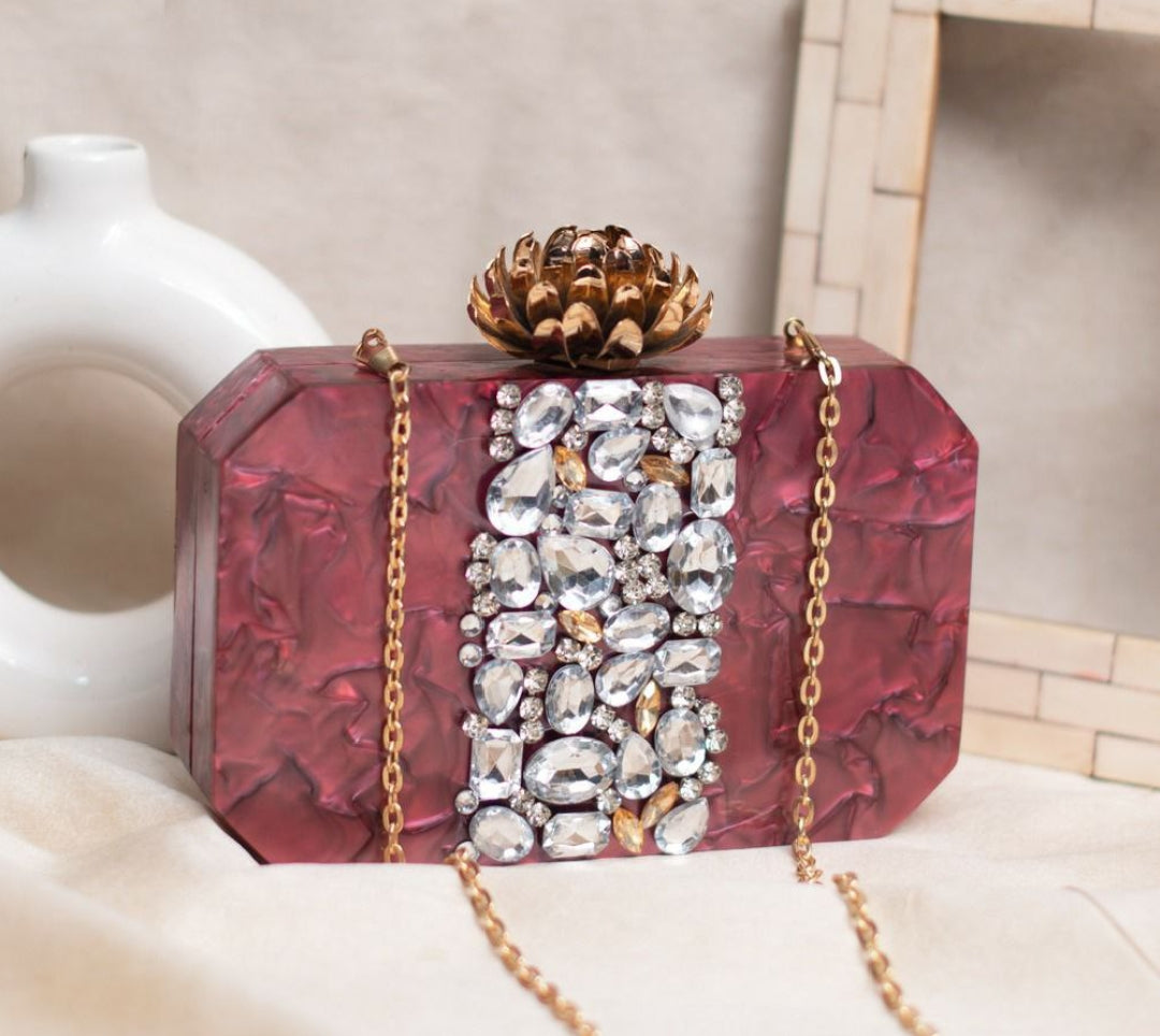 Acrylic Embellish Bridal Clutches