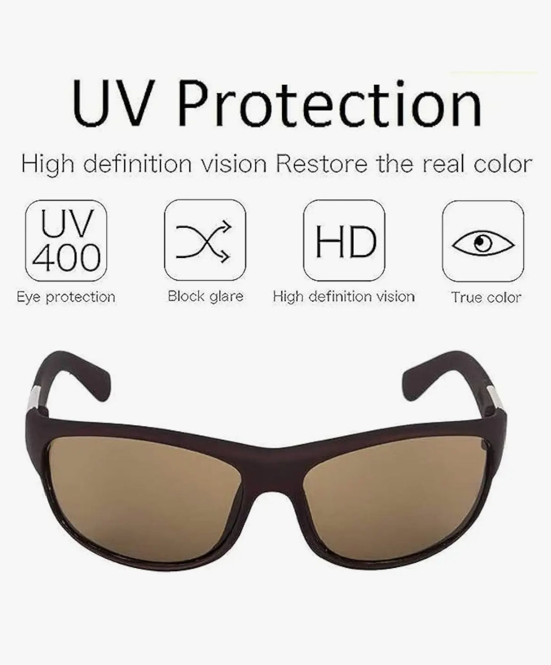 Sunglasses Square Fiber Frame UV Protected Unisex Goggles