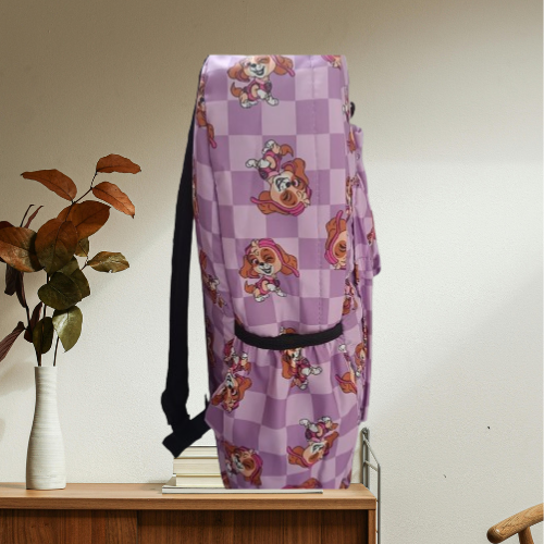 purple color animal print backpack for girls for school travel picnic