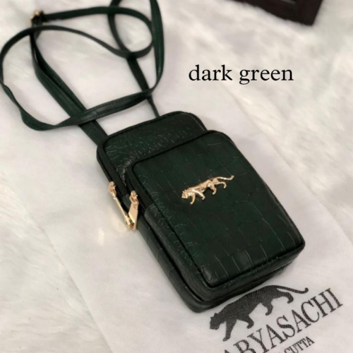 dark green  mobile sling bag