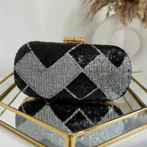 partywear black color clutch