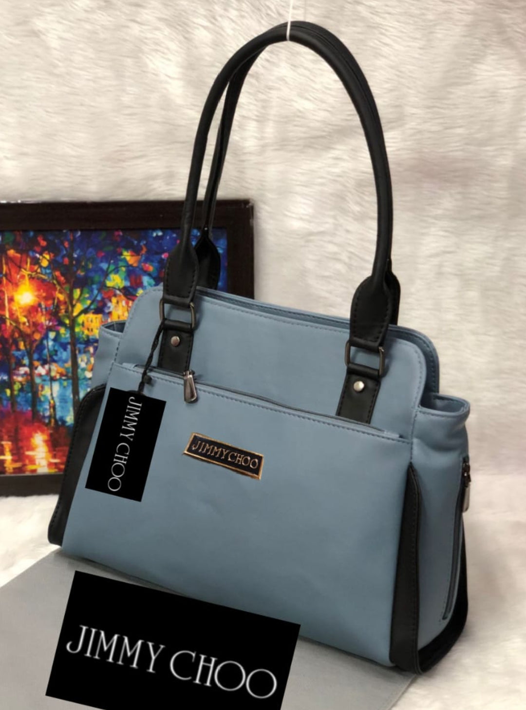 handbag grey color for women